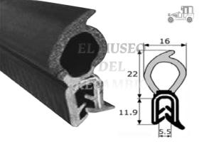 Goma contorno maletero universal Recambio