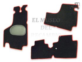 MUSEO JAM600 - Juego alfombras de moqueta borde rojo Seat 600 (3 piezas)