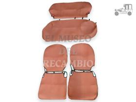 Juego fundas de asiento marrón polipiel Seat 600 D-E-L MUSEO