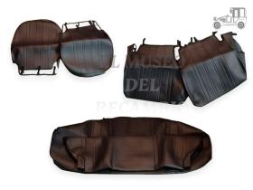 MUSEO JFA600DELN - Juego fundas de asiento negras polipiel Seat 600 D-E-L