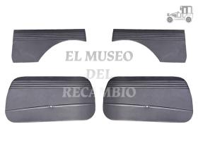 Juego de tapizados negros Seat 600 E y L Recambio