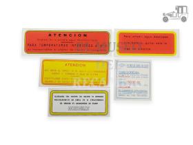 Juego pegatinas de motor Seat 600 MUSEO