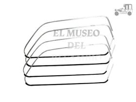 Juego molduras de ventana aluminio Seat 127 2 puertas Seat Clásico