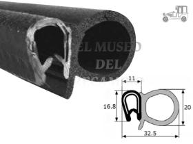 Goma contorno de puerta Renault, Ford, Peugeot Recambio