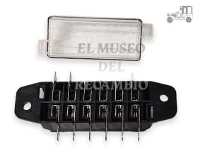 Portafusible con tapa 6-V negro Componentes elétricos