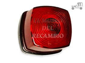 Piloto universal rojo cuadrado base negra Recambio