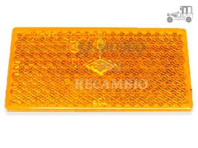 Réflex ámbar rectangular adhesivo 100X45 .