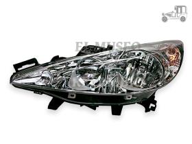 Óptica de faro izquierdo Peugeot 207 H7+H1+C.E. 2006- Recambio