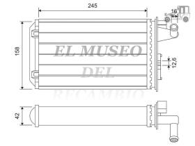 Radiador de calefacción Alfa Romeo, Fiat y Lancia Recambio