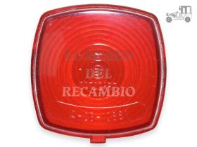 Tulipa piloto roja cuadrada a presión 62x62x40 mm Recambio