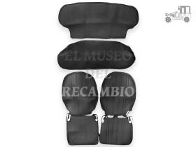 Juego de fundas de asiento polipiel negra Seat Seat Clásico