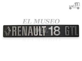 Anagrama trasero con emblema Renault 18 GTL Renault Clásico