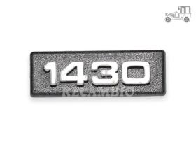 Anagrama 1200 "1430" Bocanegra pequeño número gris Seat Clásico