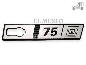 Anagrama aleta derecho Seat Ritmo "75" plata Seat Clásico