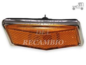 Piloto ámbar de aleta izquierda con marco cromado Seat 131 Iluminación