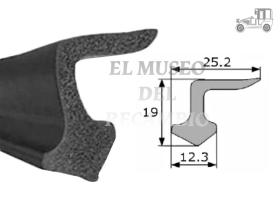 Goma contorno de puerta Seat 1500 monofaro, 1400 C Seat Clásico