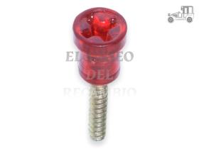 Tornillo plástico metal pequeño rojo Iluminación
