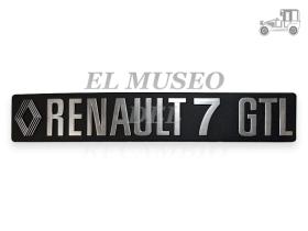 Anagrama trasero Renault 7 GTL Renault Clásico