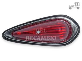 Piloto superior aleta lágrima roja universal 17.5 mm Iluminación