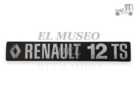 Anagrama trasero metálico con emblema Renault 12 TS Renault Clásico
