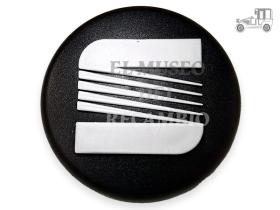 Anagrama "S" redondo negro con tornillo Seat Seat Clásico