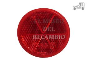 RINDER 704R - Reflex rojo redondo adhesivo 80mm