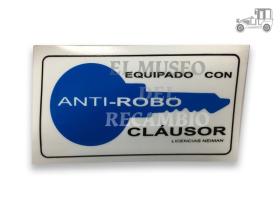 Pegatina adhesivo Seat 600 clausor antirrobo azul MUSEO