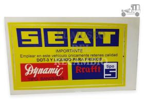 SEAT CLÁSICO PSDA - Pegatina adhesivo Seat Dynamic amarilla