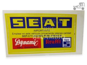 Pegatina adhesivo Seat Dynamic amarilla Seat Clásico