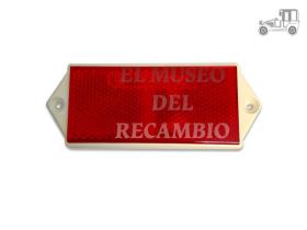 Réflex rojo marco blanco 125x50mm Recambio