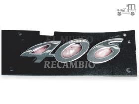 Anagrama adhesivo plateado Peugeot "406" Recambio