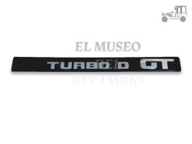 SEAT CLÁSICO 6K6853687TDGT - Anagrama portón banda negra "TURBO D GT"