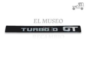 Anagrama portón banda negra "TURBO D GT" Seat Clásico
