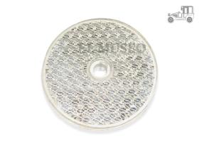 Réflex blanco redondo agujero central marco blanco 69mm Recambio