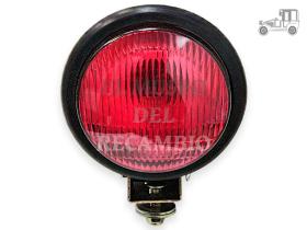 Faro rojo con carcasa negra con soporte Faros y pilotos