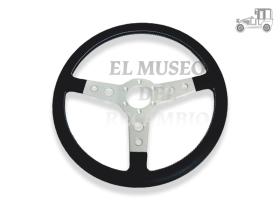 Volante deportivo negro Racing costura blanca 360mm Volantes