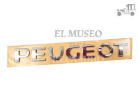 Anagrama Peugeot cromado "" P E U G E O T "" .