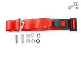 Cinturón estático ventral 2 puntos rojo (homologado) ACCESORIOS