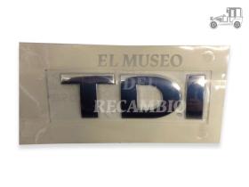 Anagrama adhesivo Volkswagen "TDI" plata Recambio