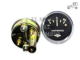 Reloj amperio -60 60+ con luz 52mm fondo negro Reloj época