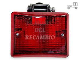 Faro antiniebla cuadrado rojo con soporte de fijación ACCESORIOS