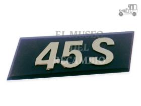 Anagrama "45 S" azul y plata Recambio