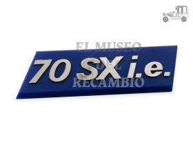 Anagrama"70 SX I.E." azul y plata Recambio
