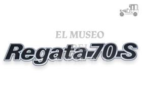 Anagrama negro y plata 245x35 mm "Regata 70 S" Recambio