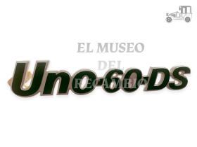 Anagrama "UNO-60-DS" negro y plata Recambio