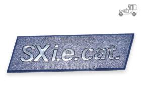Anagrama "SX i.e.cat" azul y plata 80x22 mm Fiat Recambio