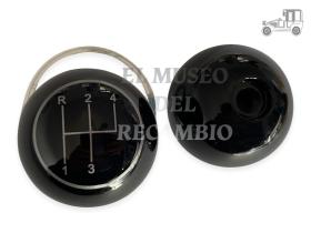 Pomo de palanca negro cromado Citroen 4 velocidades Recambio