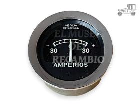 Amperímetro redondo 52mm cromado -30 +30 Veglia Recambio