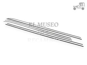 Kit 6 molduras laterales negra Volkswagen 2 puertas + cabrio Recambio