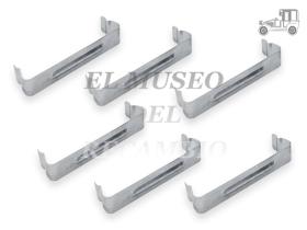 Juego 6 grapas filtro de aire rectangular Recambio